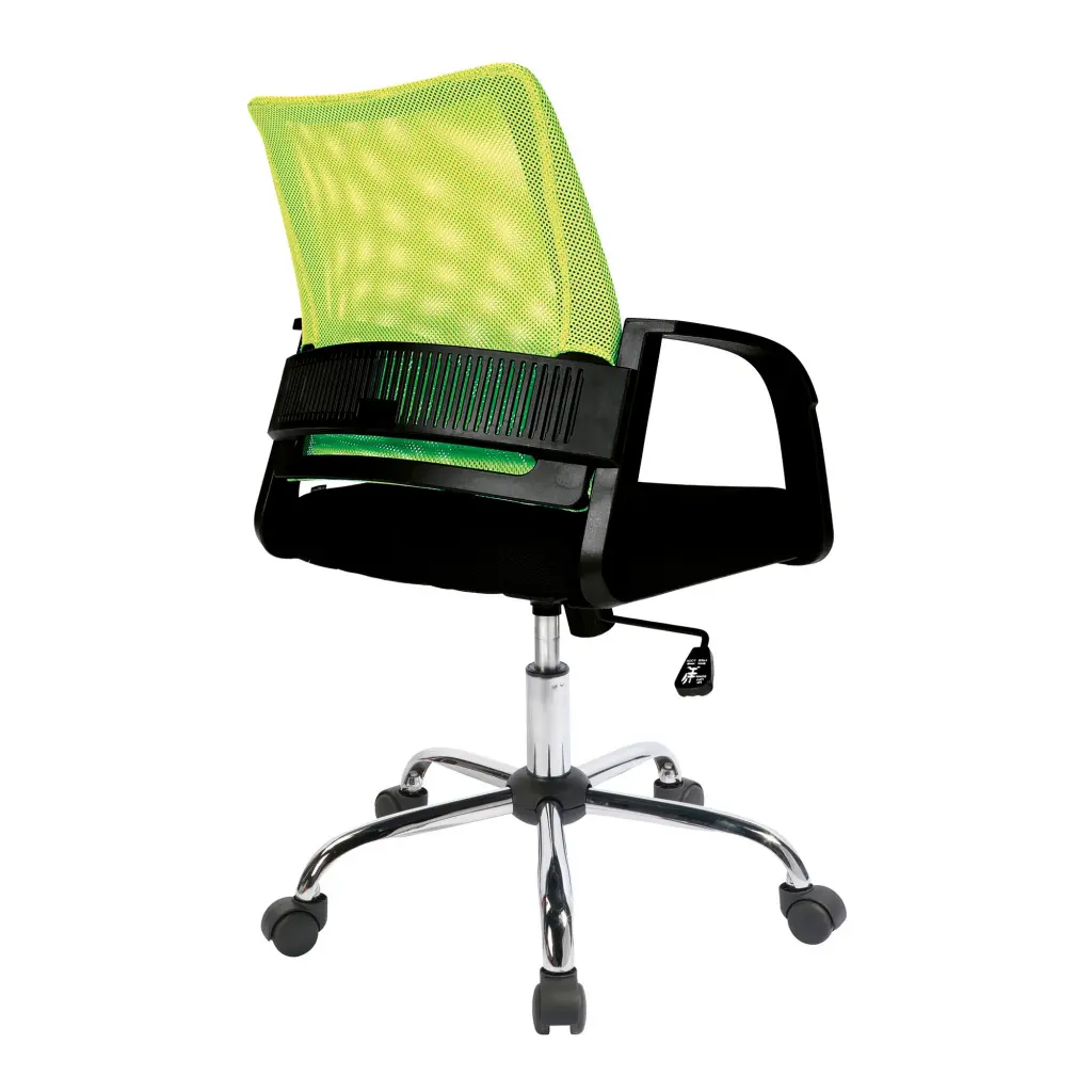 Nautilus Designs Calypso Medium Mesh Back Task Operator Office Chair With Fixed Arms Green - BCM/F1204/GN