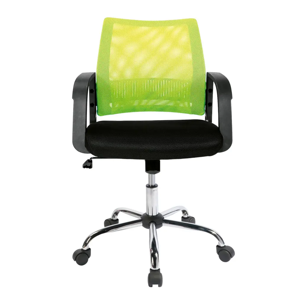 Nautilus Designs Calypso Medium Mesh Back Task Operator Office Chair With Fixed Arms Green - BCM/F1204/GN