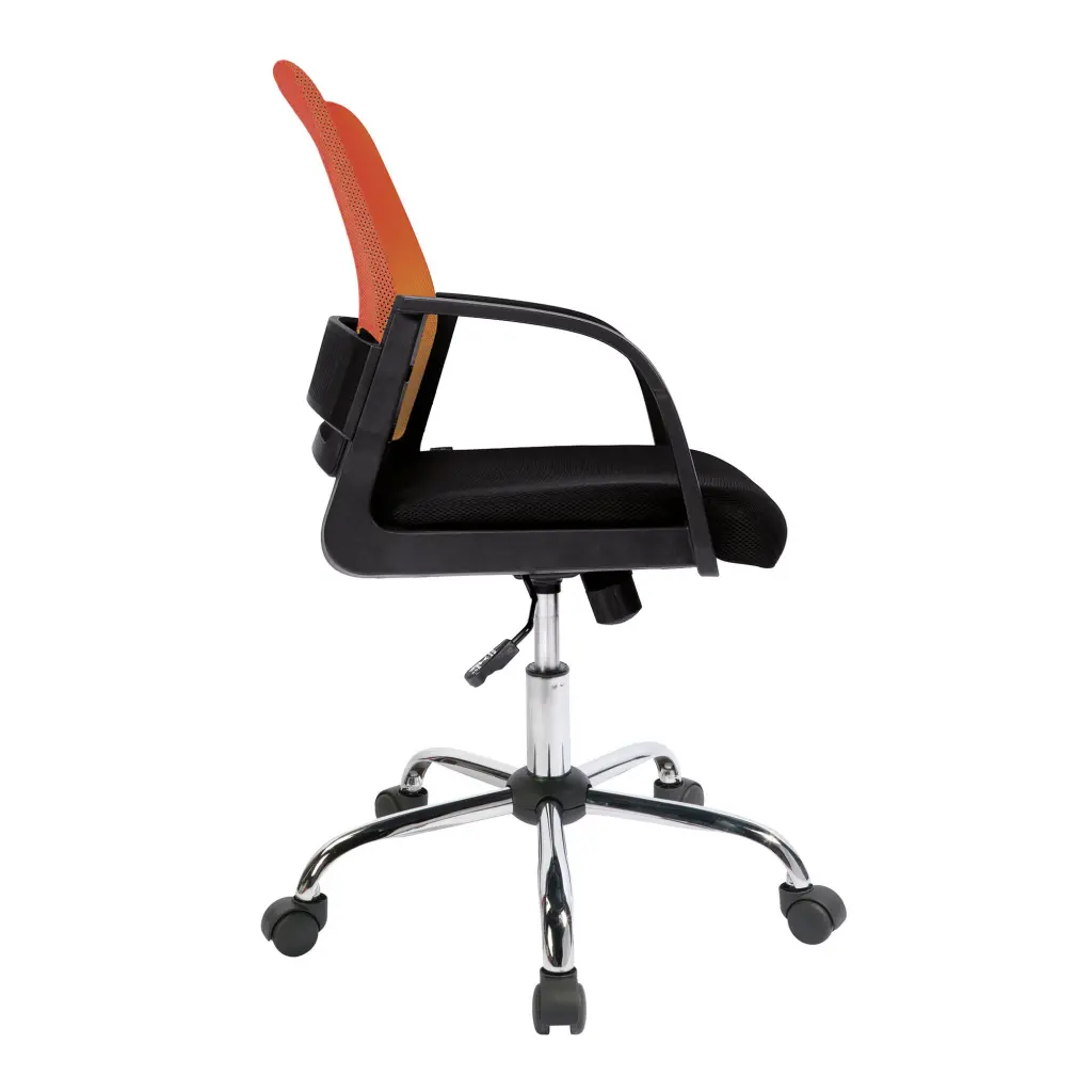 Nautilus Designs Calypso Medium Mesh Back Task Operator Office Chair With Fixed Arms Orange - BCM/F1204/OG