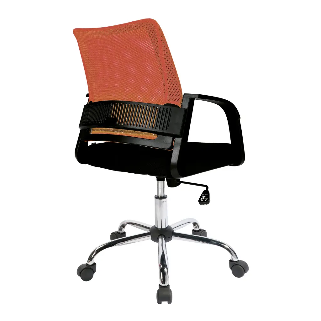 Nautilus Designs Calypso Medium Mesh Back Task Operator Office Chair With Fixed Arms Orange - BCM/F1204/OG