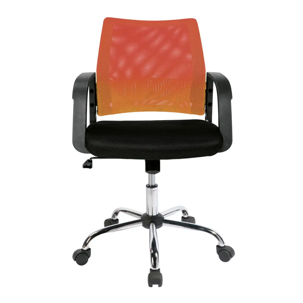 Nautilus Designs Calypso Medium Mesh Back Task Operator Office Chair With Fixed Arms Orange - BCM/F1204/OG