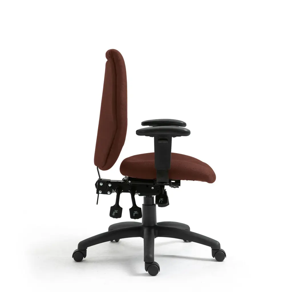 Nautilus Designs Thames Ergonomic High Back 24 Hour Multi-Functional Synchronous Operator Chair With Multi-Adjustable Arms Wine - DPA1431FBSY/AWN