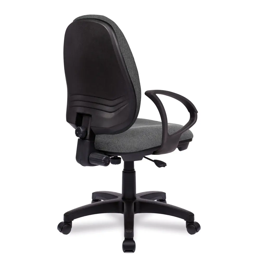 Nautilus Designs Java 100 Medium Back Single Lever Fabric Operator Office Chair With Fixed Arms Grey - BCF/I300/GY/A