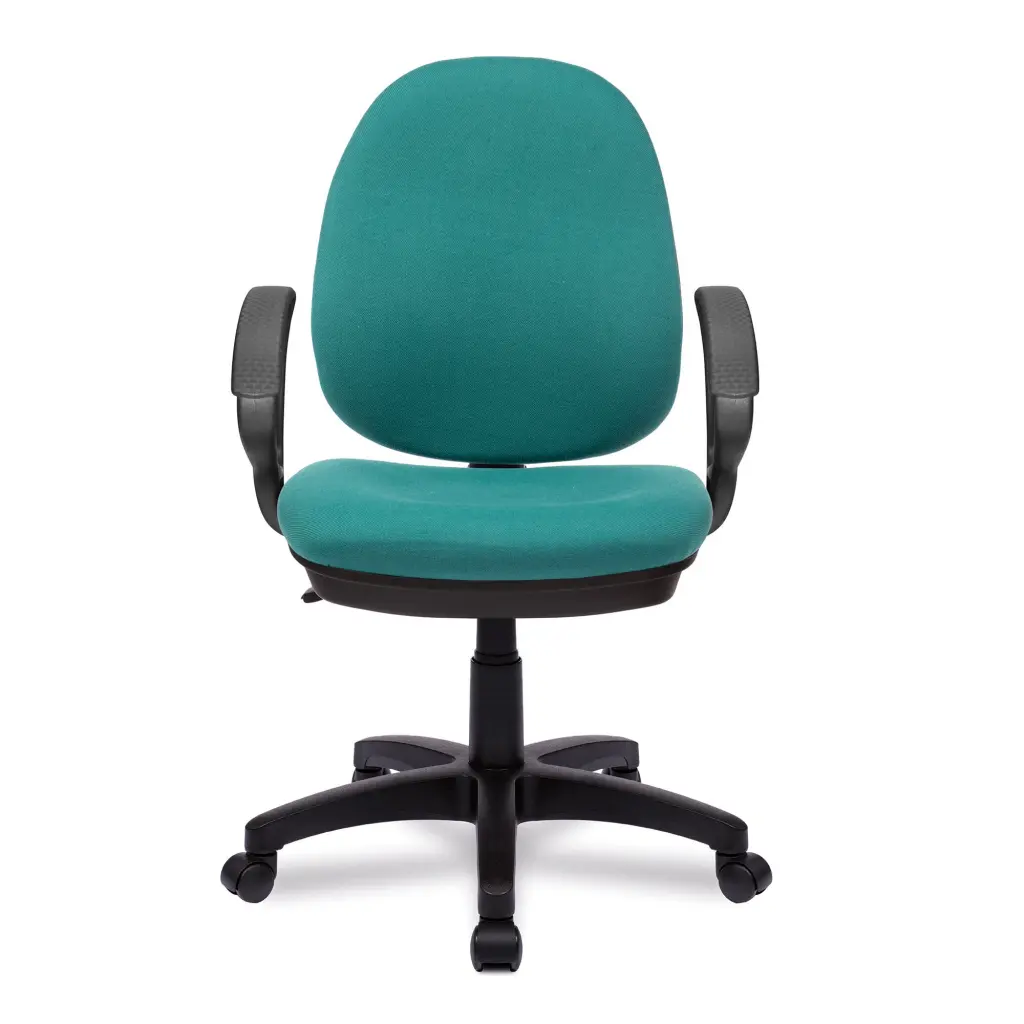 Nautilus Designs Java 100 Medium Back Single Lever Fabric Operator Office Chair With Fixed Arms Green - BCF/I300/GN/A