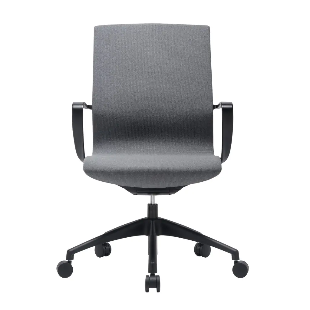 Nautilus Designs Aeros Medium Back Executive Task Office Chair With Weight Activated Auto Balance Mechanism and Fixed Arms Grey - BCF/U370/GY