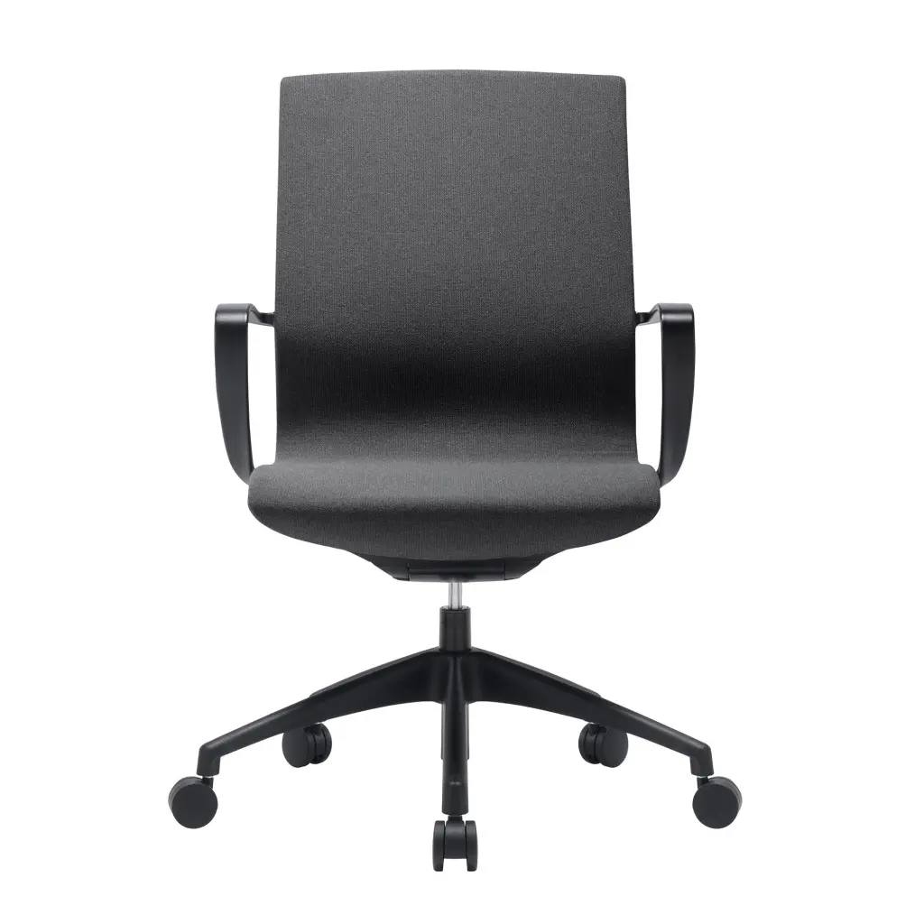 Nautilus Designs Aeros Medium Back Executive Task Office Chair With Weight Activated Auto Balance Mechanism and Fixed Arms Black - BCF/U370/BK