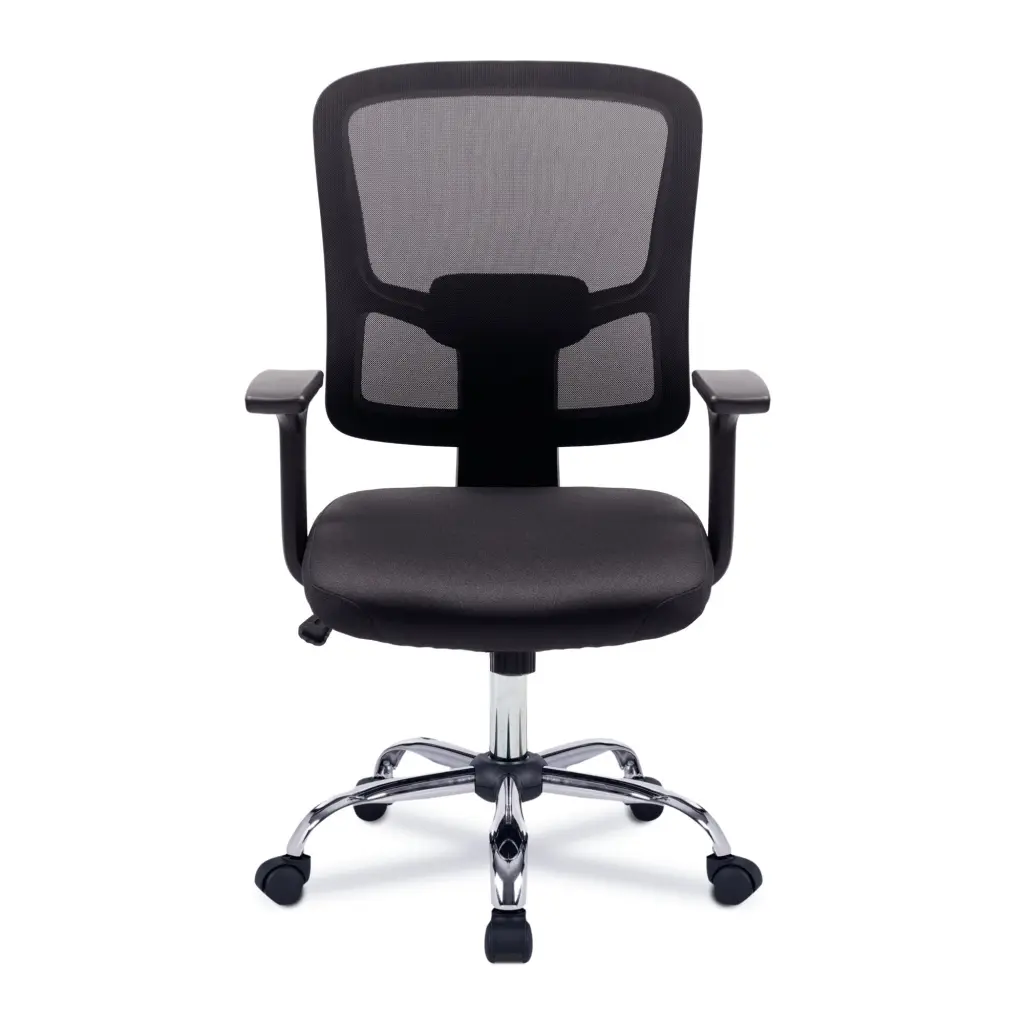 Nautilus Designs Crusader Designer High Back Mesh Task Operator Office Chair With Fixed Arms Black - BCM/S550/BK