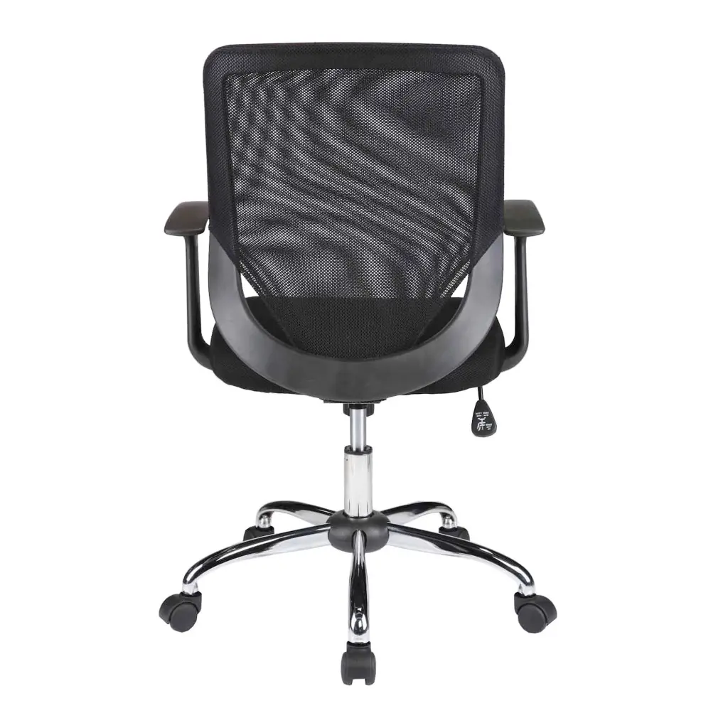 Nautilus Designs Ranger Medium Back Mesh Task Operator Office Chair Black - DPA95ATG/MBK