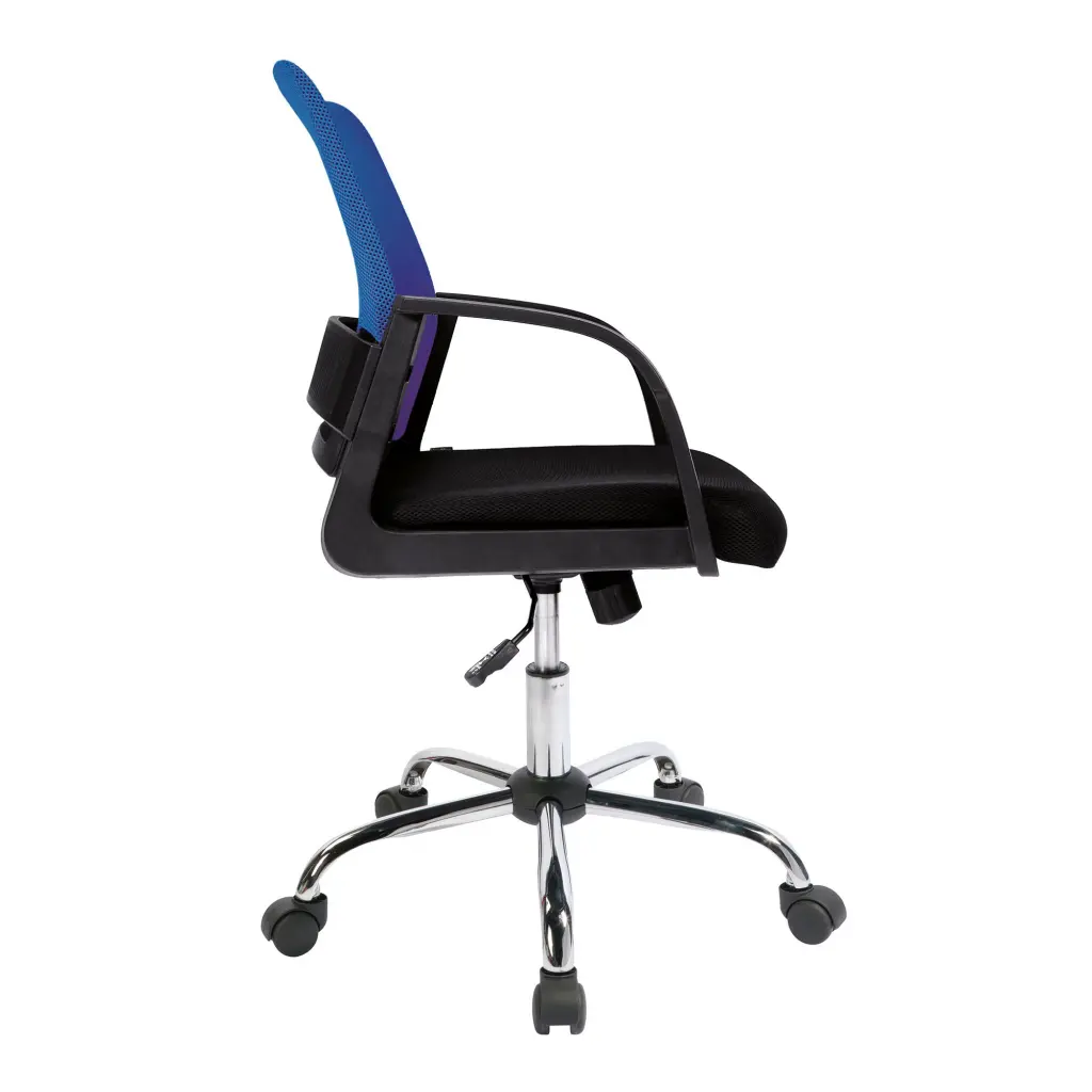 Nautilus Designs Calypso Medium Mesh Back Task Operator Office Chair With Fixed Arms Blue - BCM/F1204/BL