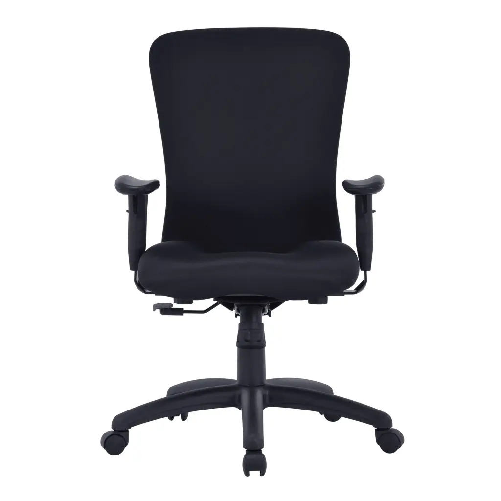 Nautilus Designs Fortis Bariatric Fabric Task Operator Office Chair With Integrated Lumbar Support Black - BCF/K360/BK