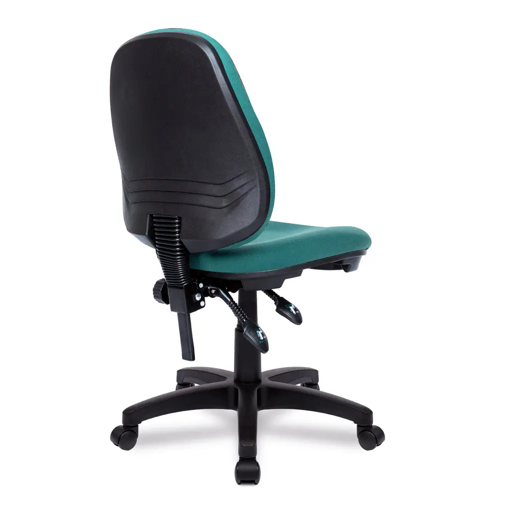 Nautilus Designs Java 300 Medium Back Synchronous Triple Lever Fabric Operator Office Chair Without Arms Green - BCF/P606/GN