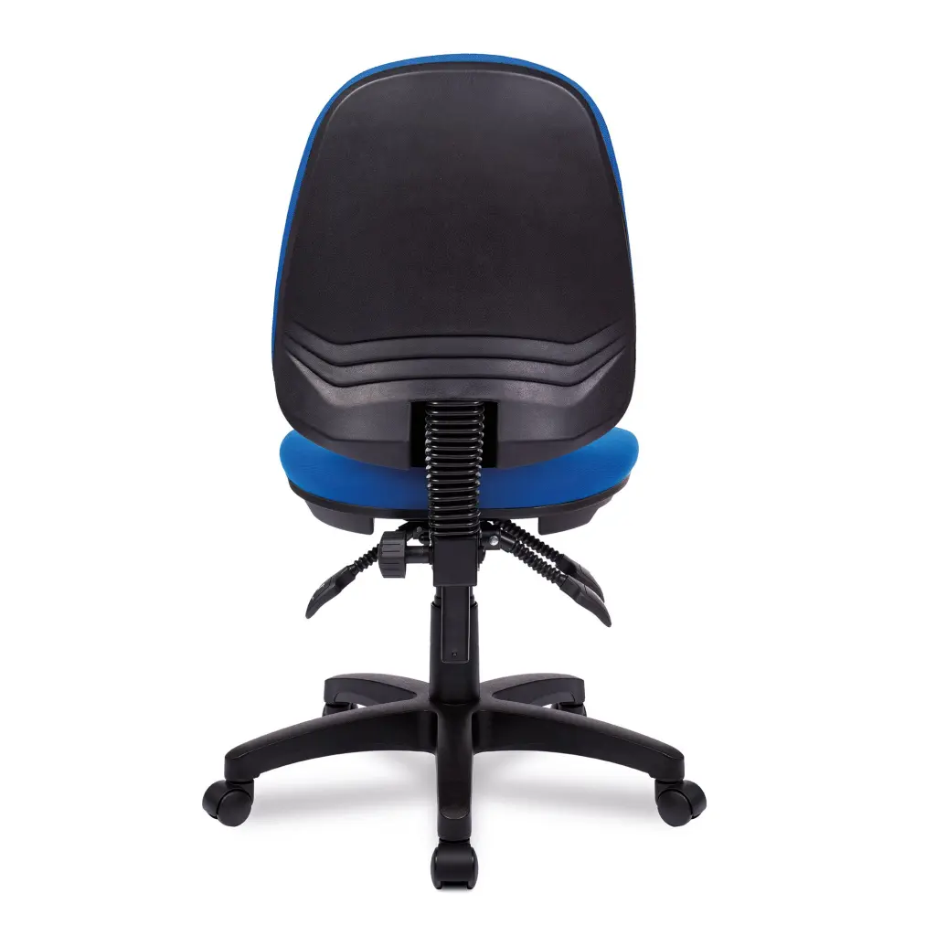 Nautilus Designs Java 300 Medium Back Synchronous Triple Lever Fabric Operator Office Chair Without Arms Blue - BCF/P606/BL