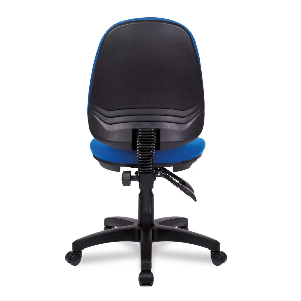 Nautilus Designs Java 200 Medium Back Twin Lever Fabric Operator Office Chair Without Arms Blue - BCF/P505/BL