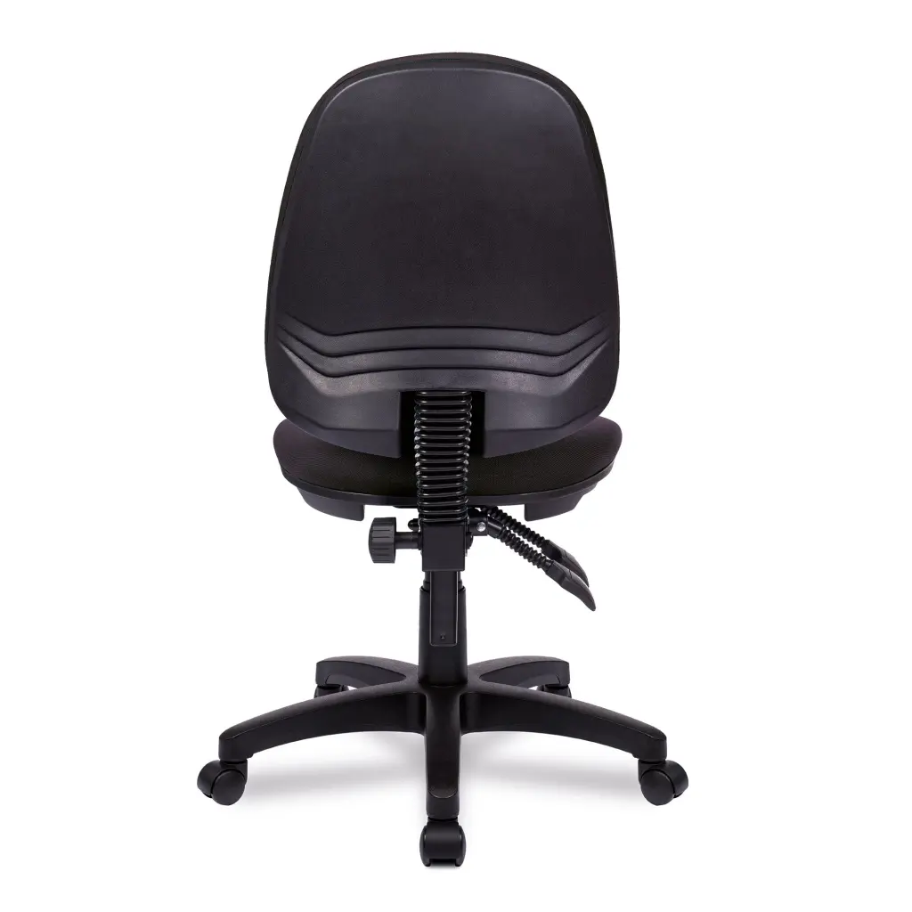 Nautilus Designs Java 200 Medium Back Twin Lever Fabric Operator Office Chair Without Arms Black - BCF/P505/BK