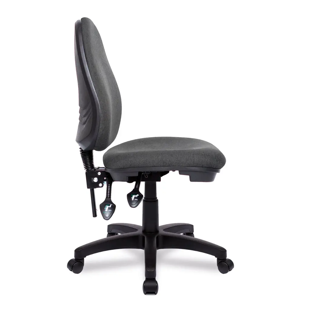 Nautilus Designs Java 300 Medium Back Synchronous Triple Lever Fabric Operator Office Chair Without Arms Grey - BCF/P606/GY