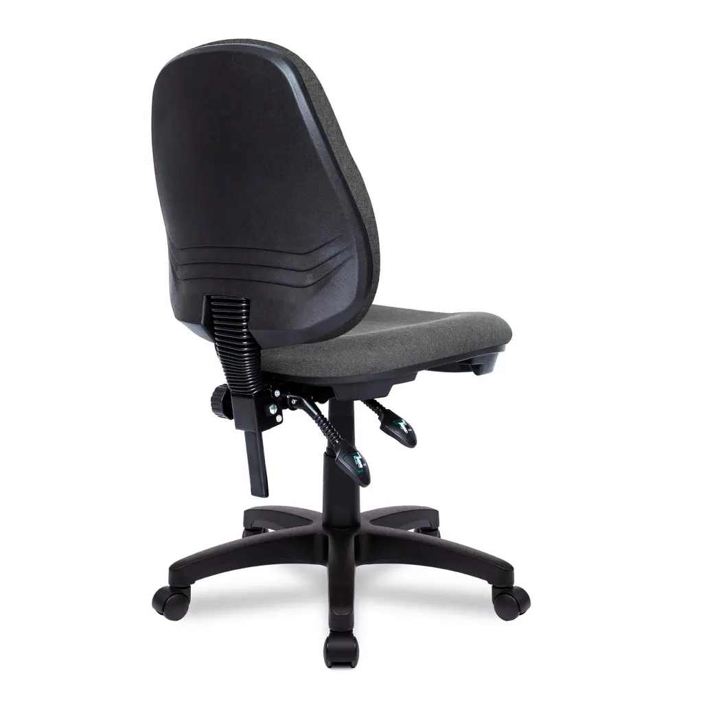 Nautilus Designs Java 300 Medium Back Synchronous Triple Lever Fabric Operator Office Chair Without Arms Grey - BCF/P606/GY