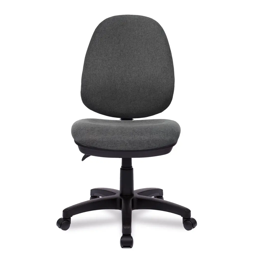 Nautilus Designs Java 200 Medium Back Twin Lever Fabric Operator Office Chair Without Arms Grey - BCF/P505/GY