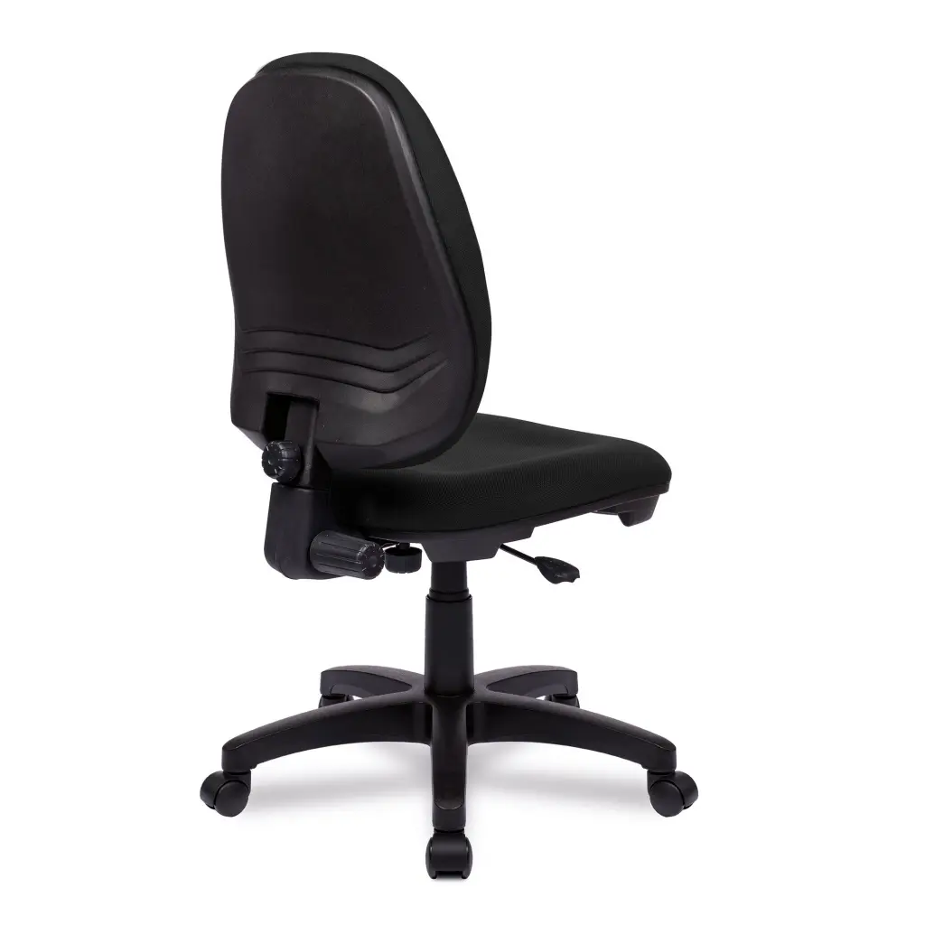 Nautilus Designs Java 100 Medium Back Single Lever Fabric Operator Office Chair Without Arms Black - BCF/I300/BK