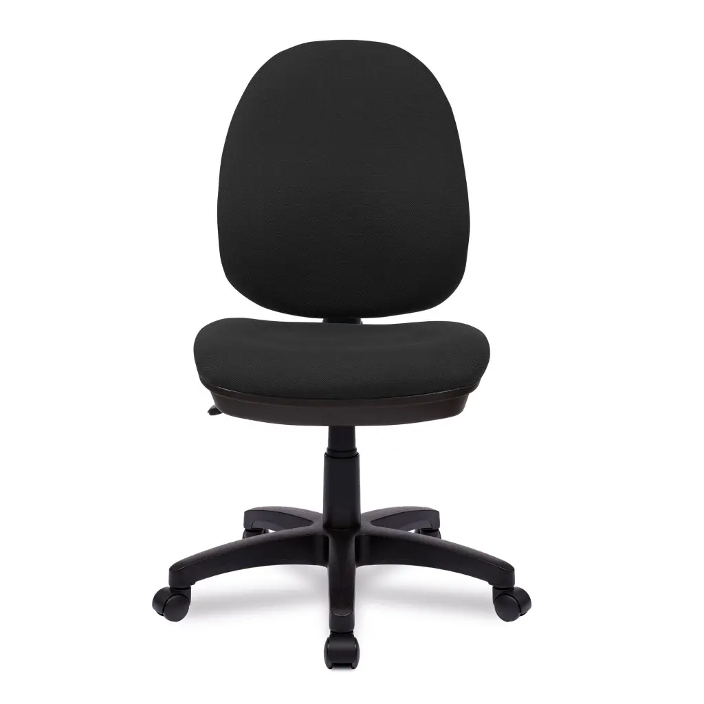 Nautilus Designs Java 100 Medium Back Single Lever Fabric Operator Office Chair Without Arms Black - BCF/I300/BK