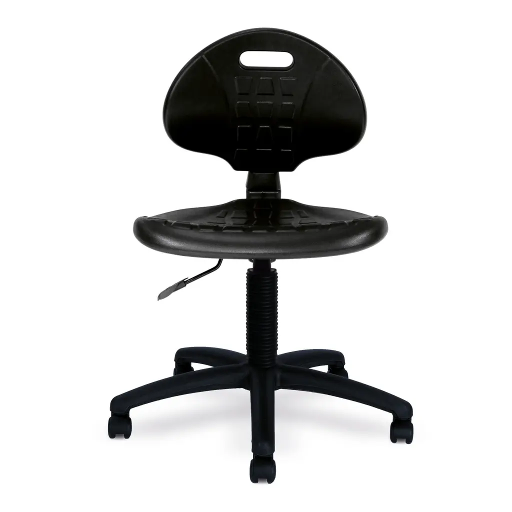 Nautilus Designs Derwent Polyurethane Operator Chair With Spring Loaded Backrest Mechanism Black - DPA/POLY/OPS