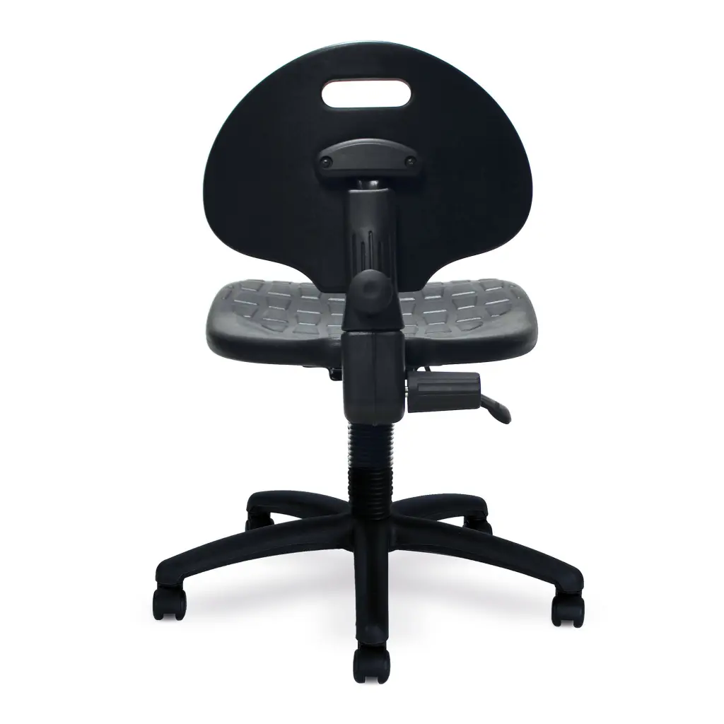 Nautilus Designs Derwent Polyurethane Operator Chair With Spring Loaded Backrest Mechanism Black - DPA/POLY/OPS