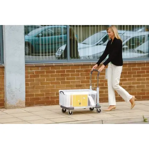 Slingsby Lightweight Extendable Folding Trolley With Smooth Running Wheels 150Kg Capacity L760 x W440 x H870mm (Extended) - 315167