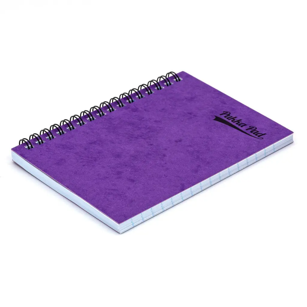 Pukka Pads Pressboard Pad A6 Wirebound Sidebound 120 Pages Feint Ruled Paper Assorted Colours (Pack 10 ) - 7274-PRS