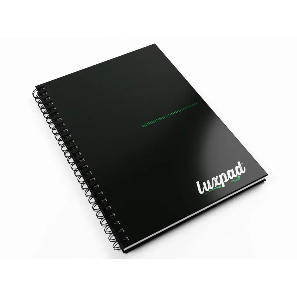 Silvine Luxpad Recycled Twin Wire Hardback Notebook A5 140 Page Ruled 100% Recycled Paper Black (Pack 5) - THBPINA5RE