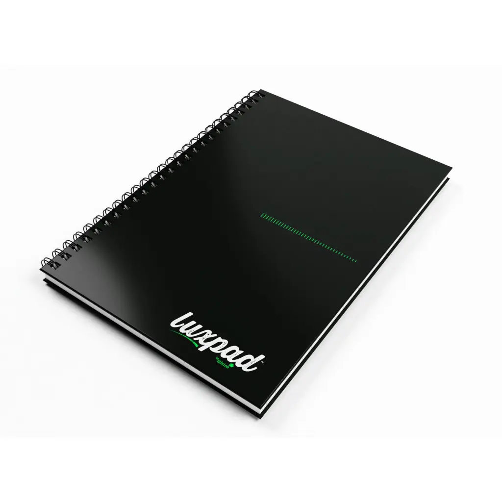 Silvine Luxpad Recycled Twin Wire Hardback Notebook A5 140 Page Ruled 100% Recycled Paper Black (Pack 5) - THBPINA5RE