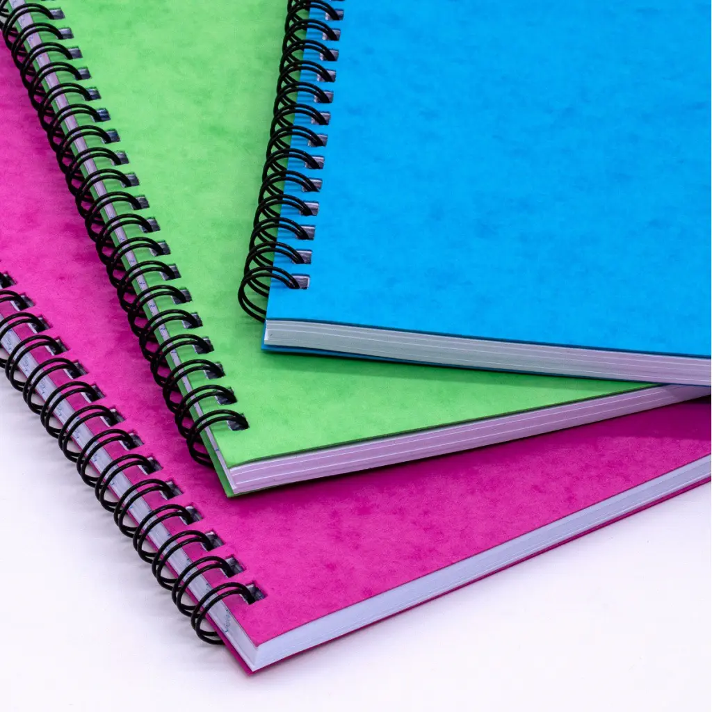 Pukka Pads Pressboard Brights Pad A5 Wirebound Sidebound 120 Pages Feint Ruled Paper Assorted Bright Colours (Pack 10) - 7271-PRS