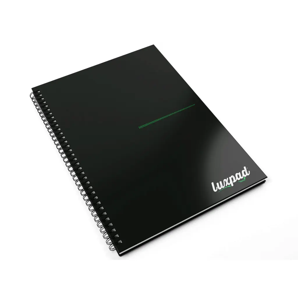 Silvine Luxpad Recycled Twin Wire Hardback Notebook A4 140 Page Punched 4 Holes Ruled 100% Recycled Paper Black (Pack 5) - THBPINA4RE