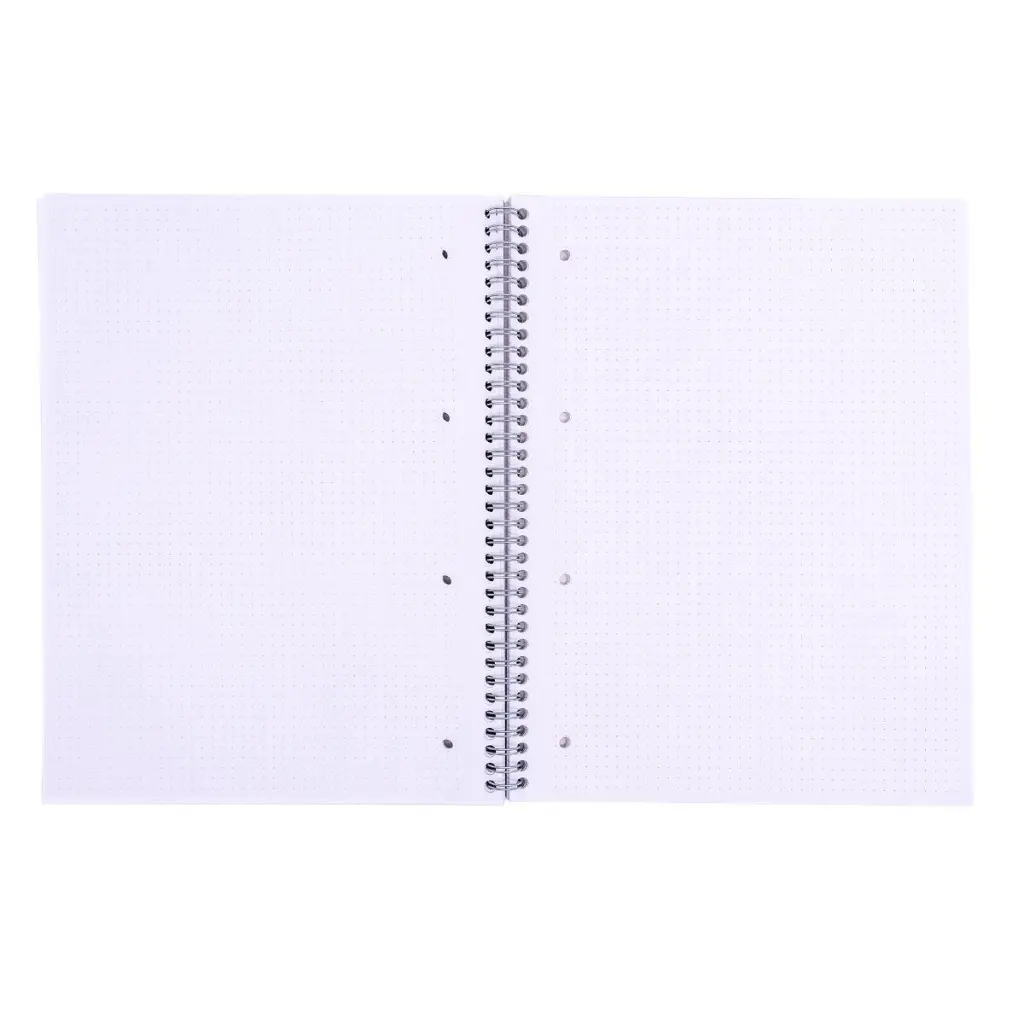 Pukka Pads Metallic Jotta Notepad Wirebound A4 5mm Dotted Grid 4 Hole Punched 200 Perforated Pages Green (Pack 3) - JM018DOT