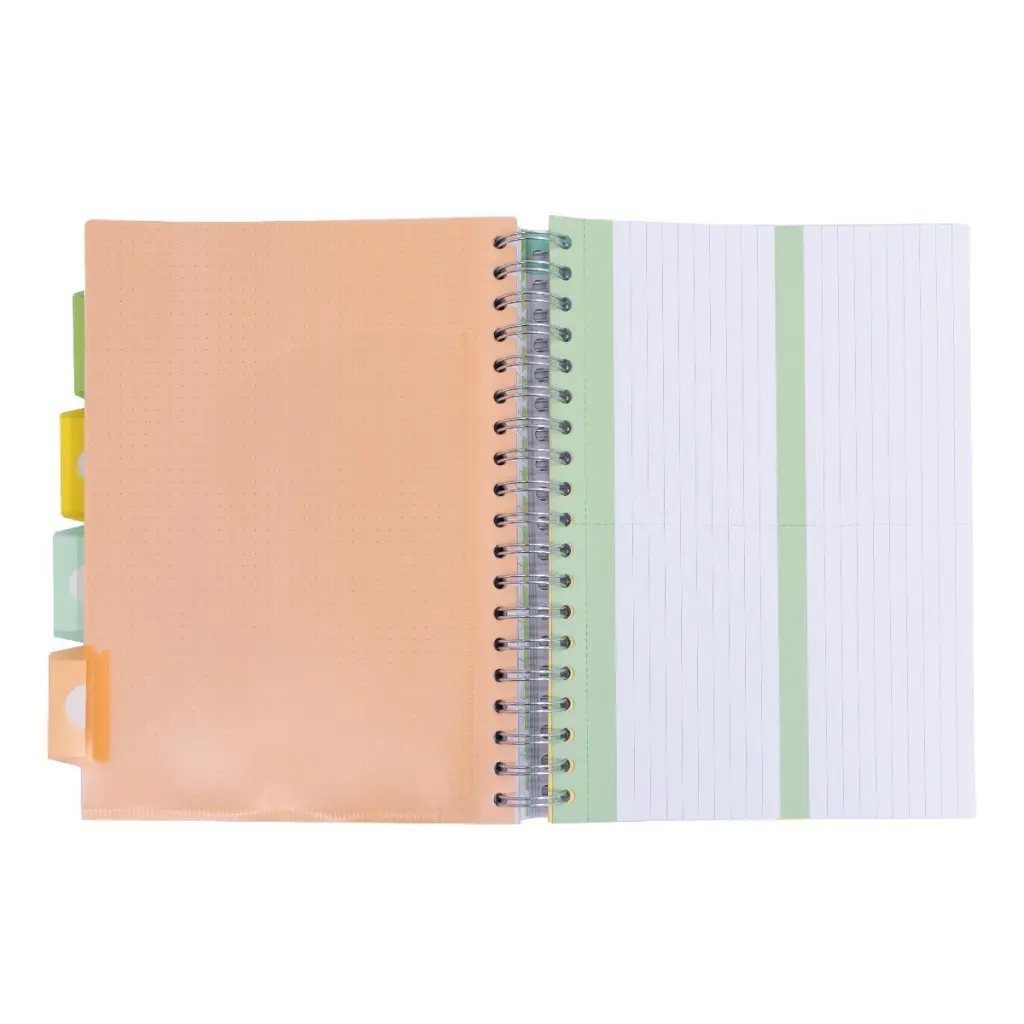 Pukka Pads Study Book B5 181 x 257mm 4 Coloured Dividers 3 Paper Types Includes Revision Cards Grey (Pack1) - 9824-STU