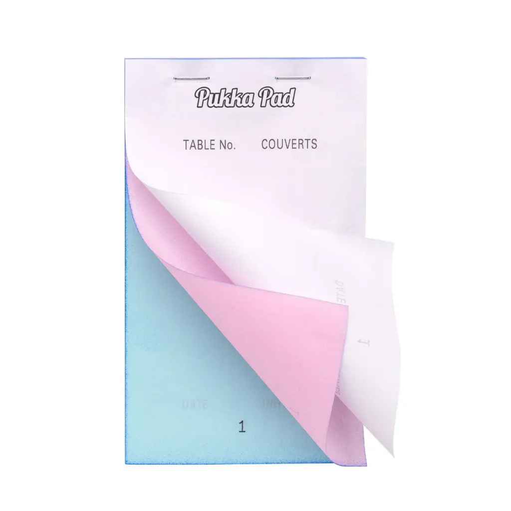 Pukka Pads Restaurant Pad NCR Triplicate Numbered Pages 95mm x 165mm White (Pack 5) - 7075-RES