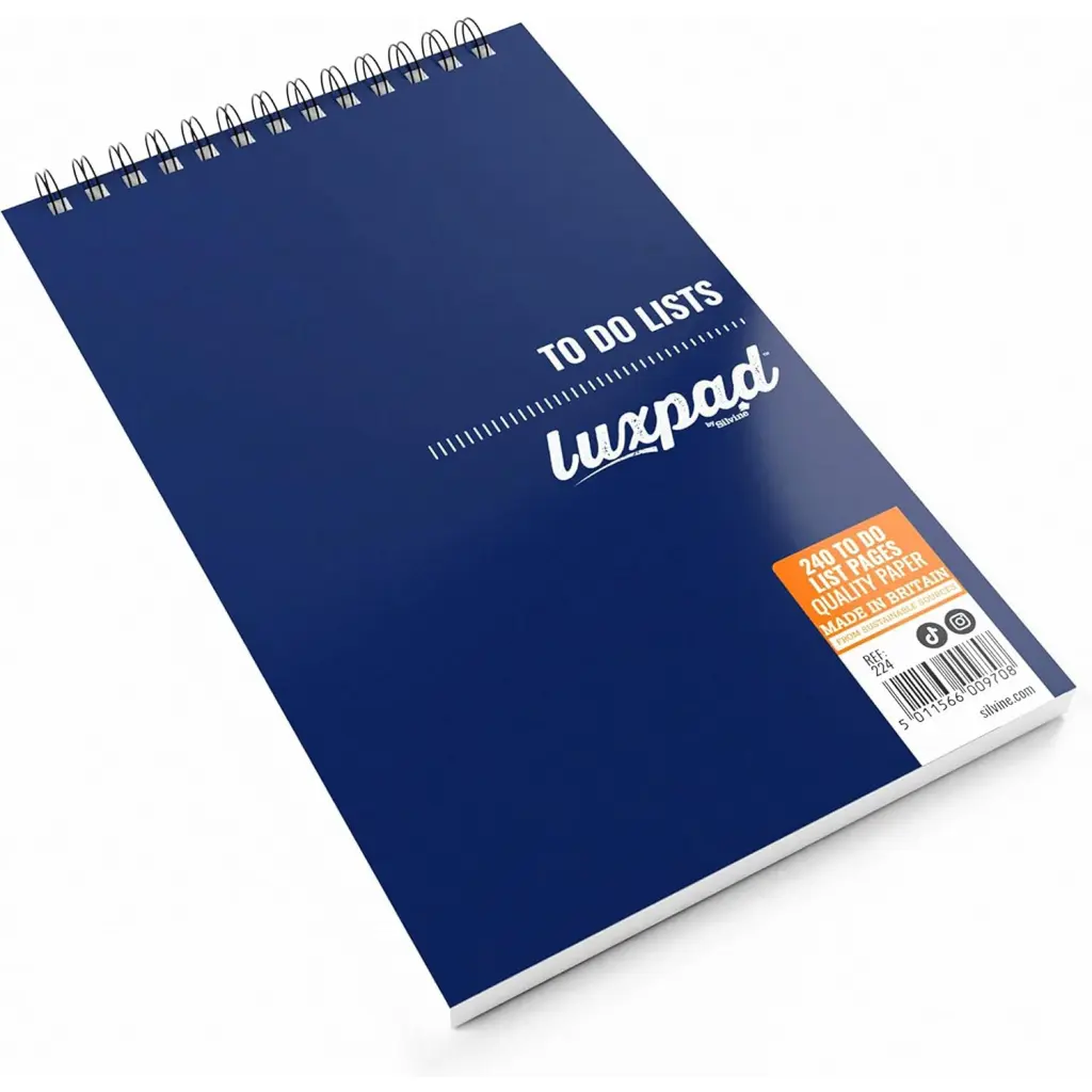 Silvine Luxpad Wirebound Things To-Do Book 203 x 127mm 240 Pages Ruled Blue (Pack 5) - 224