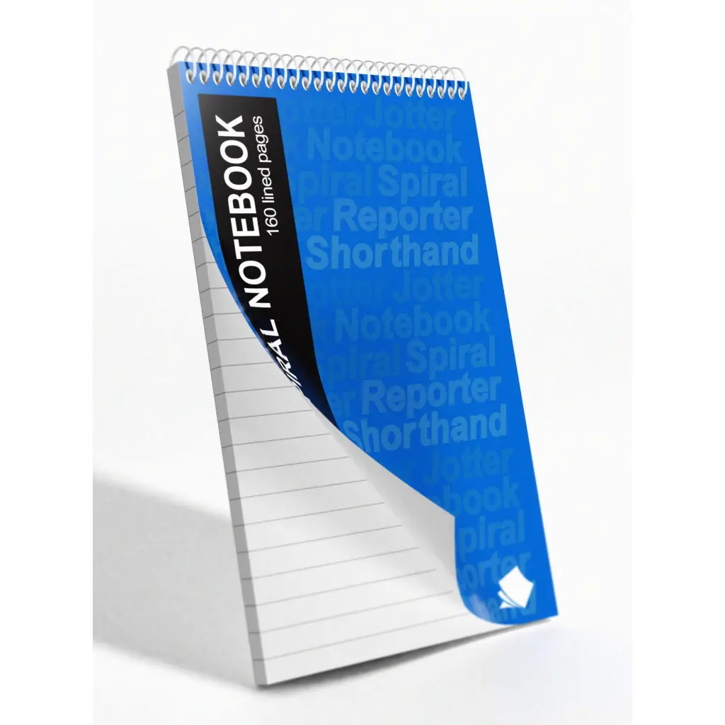 Silvine Spiral Reporters Shorthand Notebook 203 x 127mm 160 Pages Ruled Blue (Pack 10) - 743