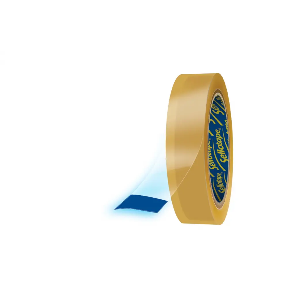 Sellotape Original Golden Tape Easy Tear Extra Sticky 24mm x 50m Clip Strip (Pack 12) - 2928293