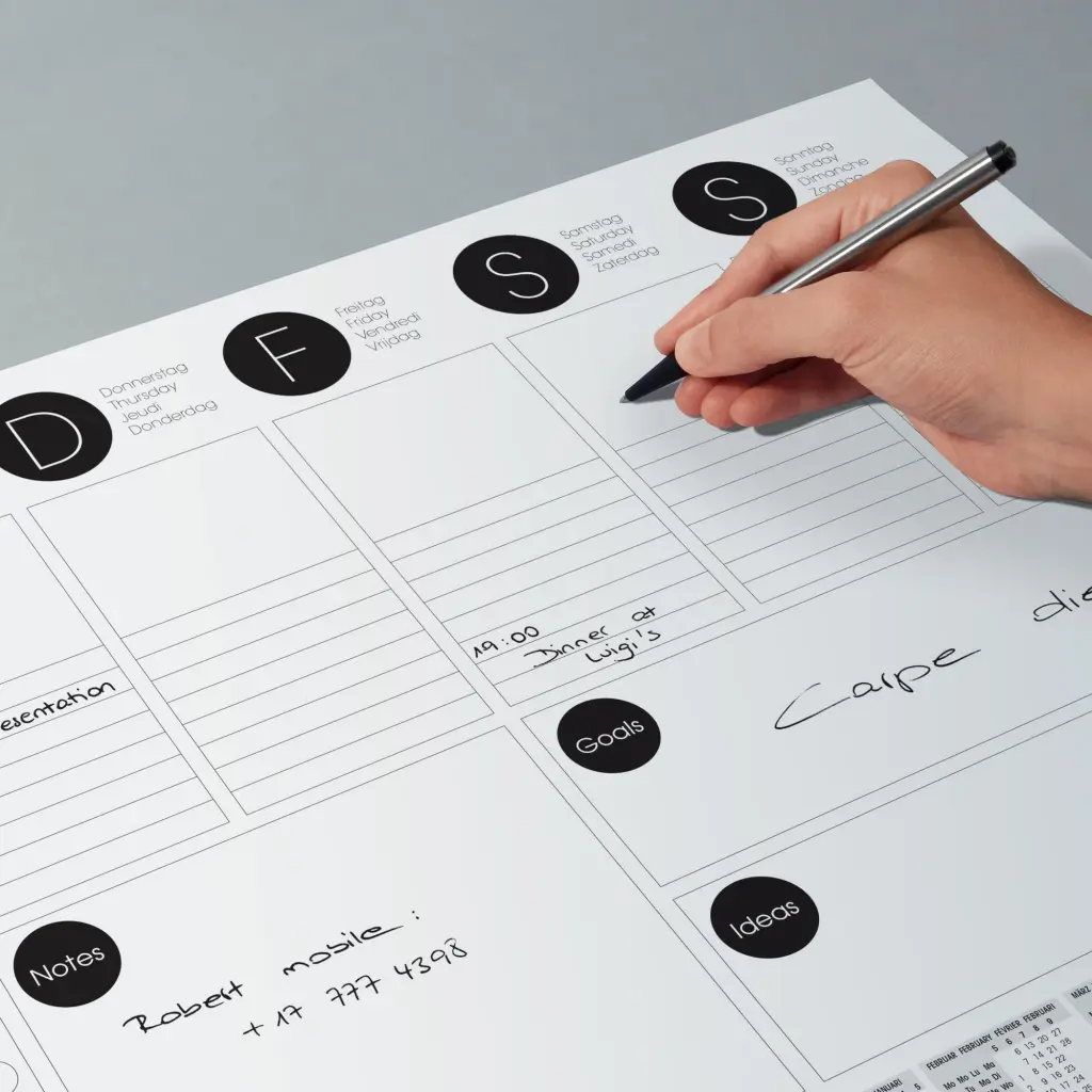 Desk Pad Weekly Planner with 2 Year Planner A3 80gsm 30 Sheets - HO506