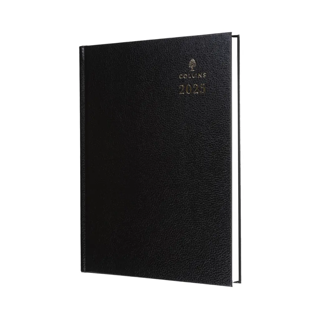 Collins 52 Desk Diary A5 Day to Page 2025 Black - 821393