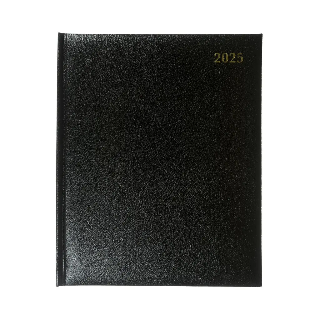 Collins QB7 Desk Diary Week to View Appointments 2025 Black - 821347