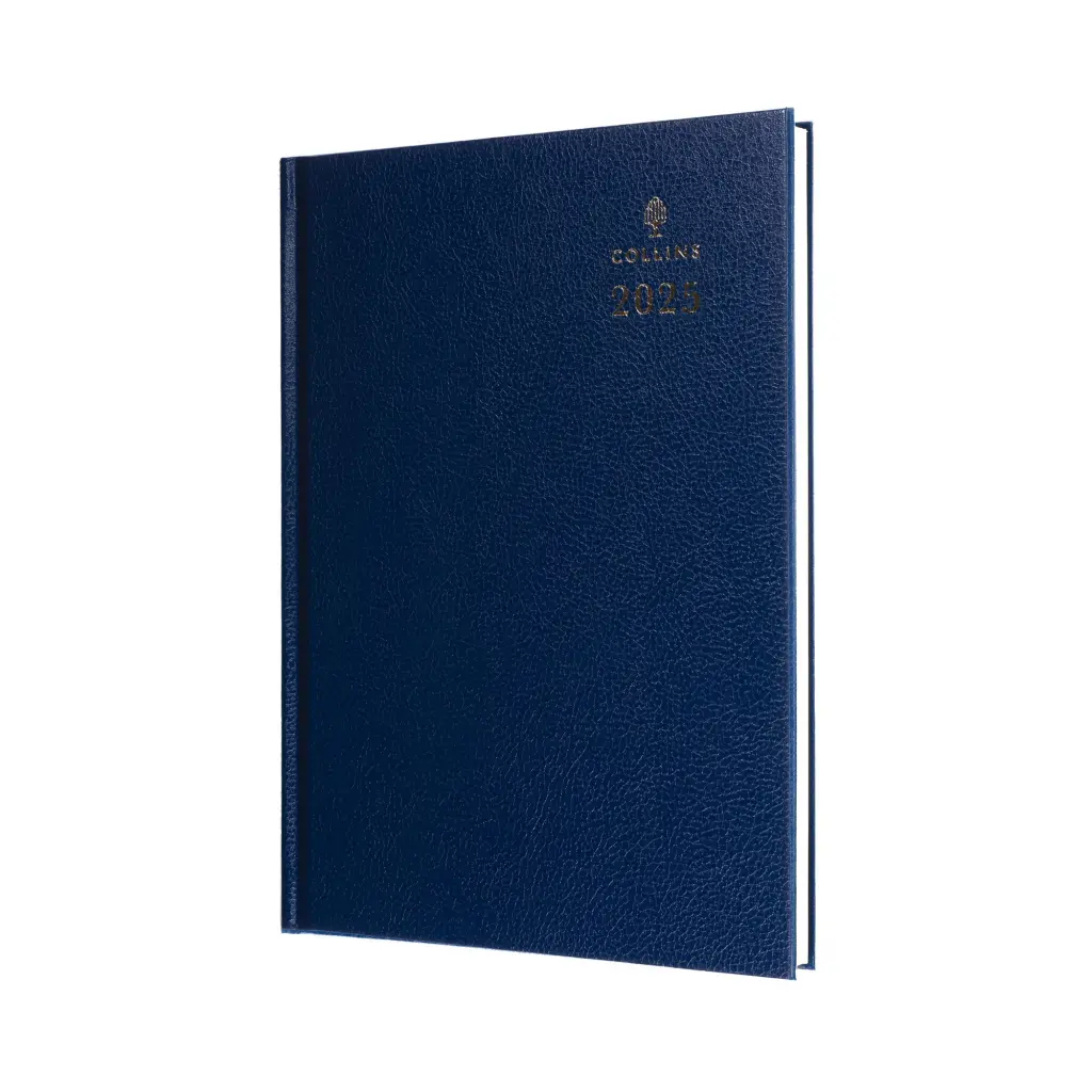 Collins 35 Desk Diary A5 Week to View 2025 Blue - 821400