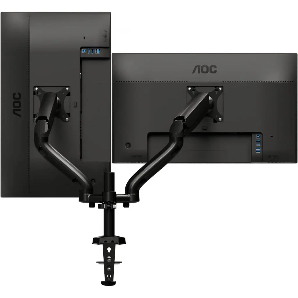 AOC AD110D0 Dual Monitor Mount with Adjustable Arms for 13 to 31.5 Inch Monitors