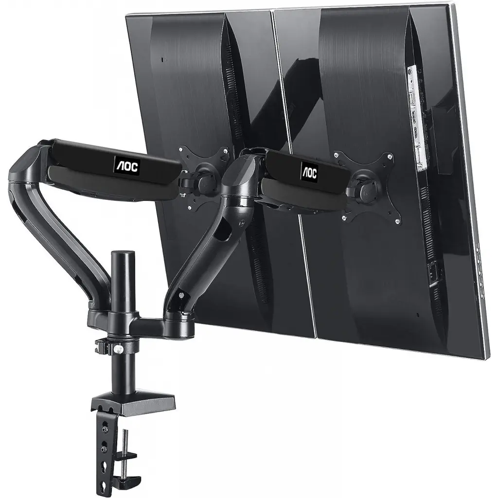 AOC AD110D0 Dual Monitor Mount with Adjustable Arms for 13 to 31.5 Inch Monitors