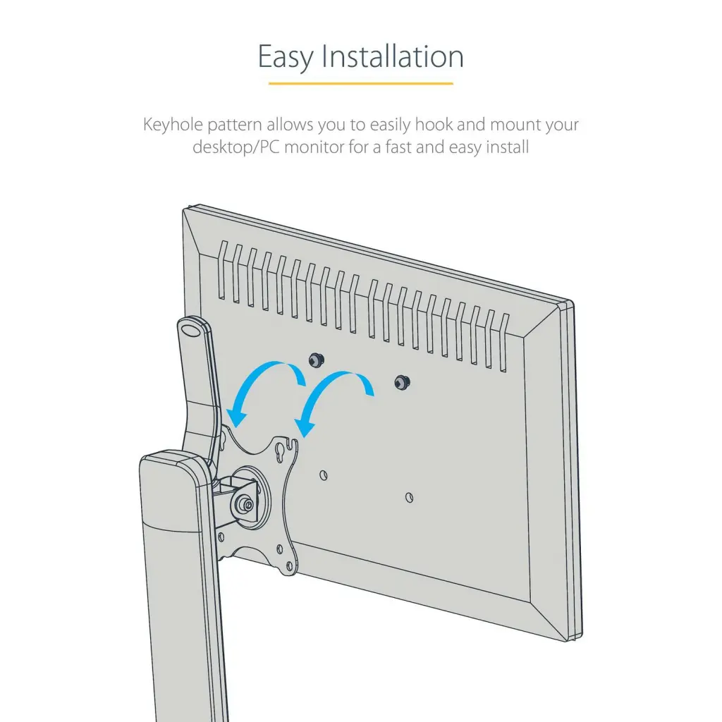 StarTech.com Free Standing Single Height Adjustable Monitor Mount for Displays up to 32 Inches