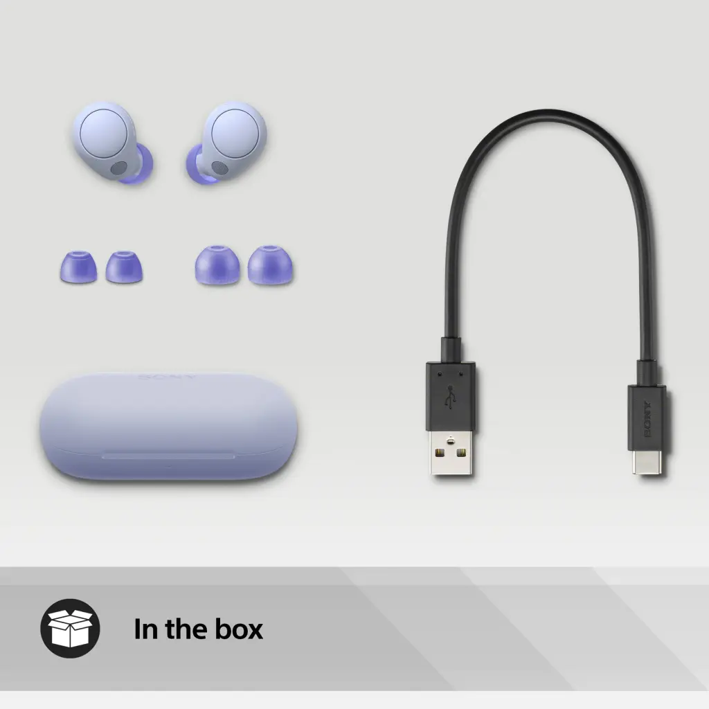 Sony WF-C700N Stereo Lavender Ear Buds with Charging Case