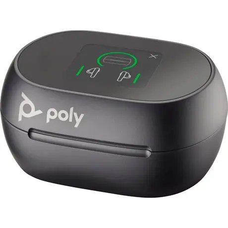 HP Poly Voyager Free 60+ UC Carbon Black Wireless Earbuds with Touchscreen Charging Case