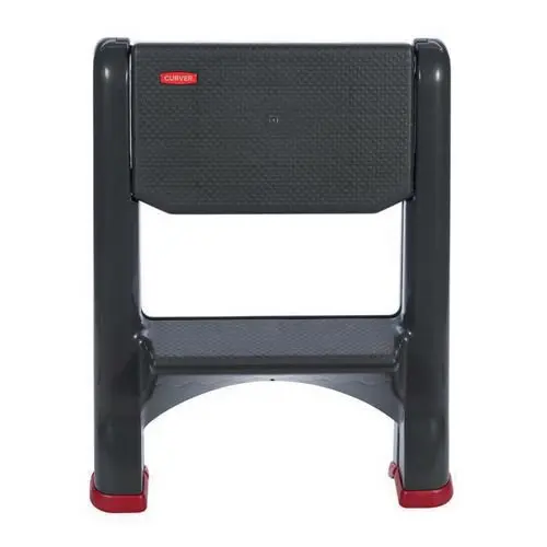 Slingsby Folding Plastic Step Stool 150Kg Capacity W495 x D172 x H640mm Black - 333650