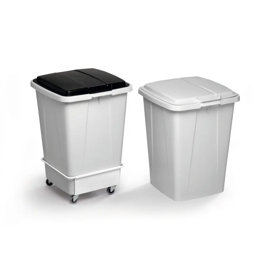 Durable Metal Trolley for DURABIN 90 Litre Square Bin 385 x 395 x 180 White - 1801668010