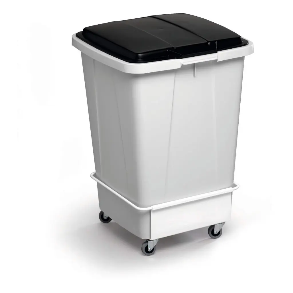 Durable Metal Trolley for DURABIN 90 Litre Square Bin 385 x 395 x 180 White - 1801668010