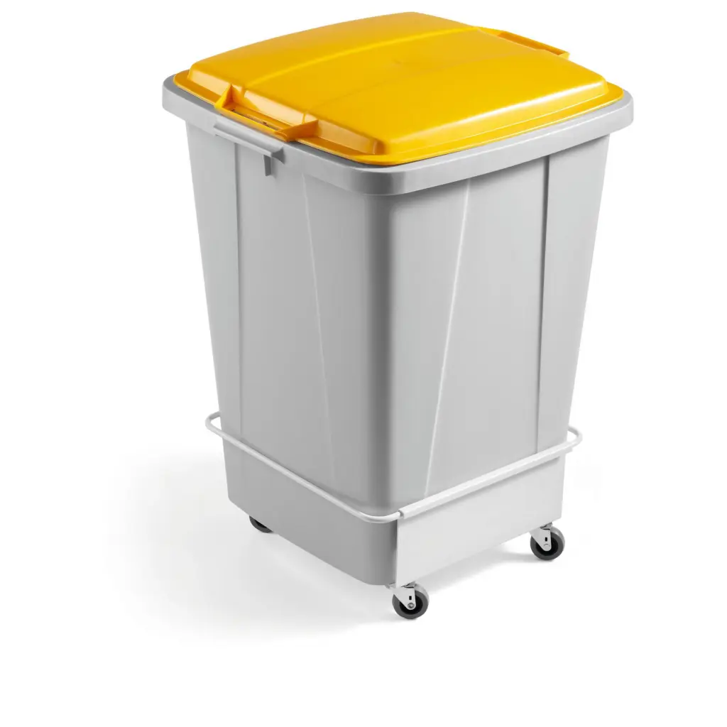 Durable Metal Trolley for DURABIN 90 Litre Square Bin 385 x 395 x 180 White - 1801668010